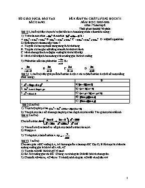 10 Đề kiểm tra chất lượng học kì I môn Toán lớp 8